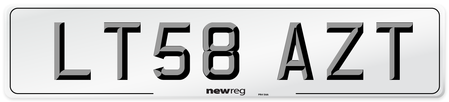 LT58 AZT Number Plate from New Reg